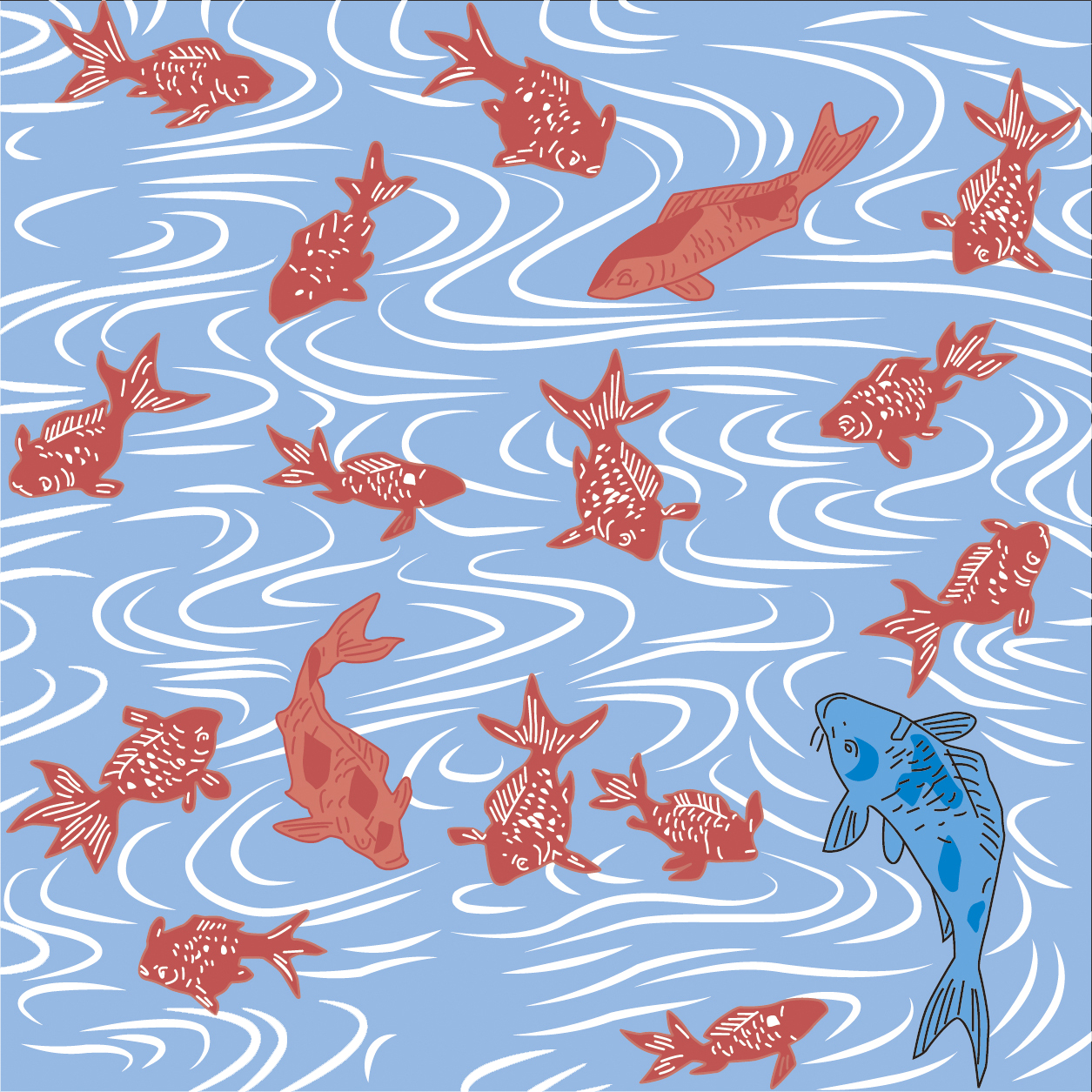 千代紙の金魚